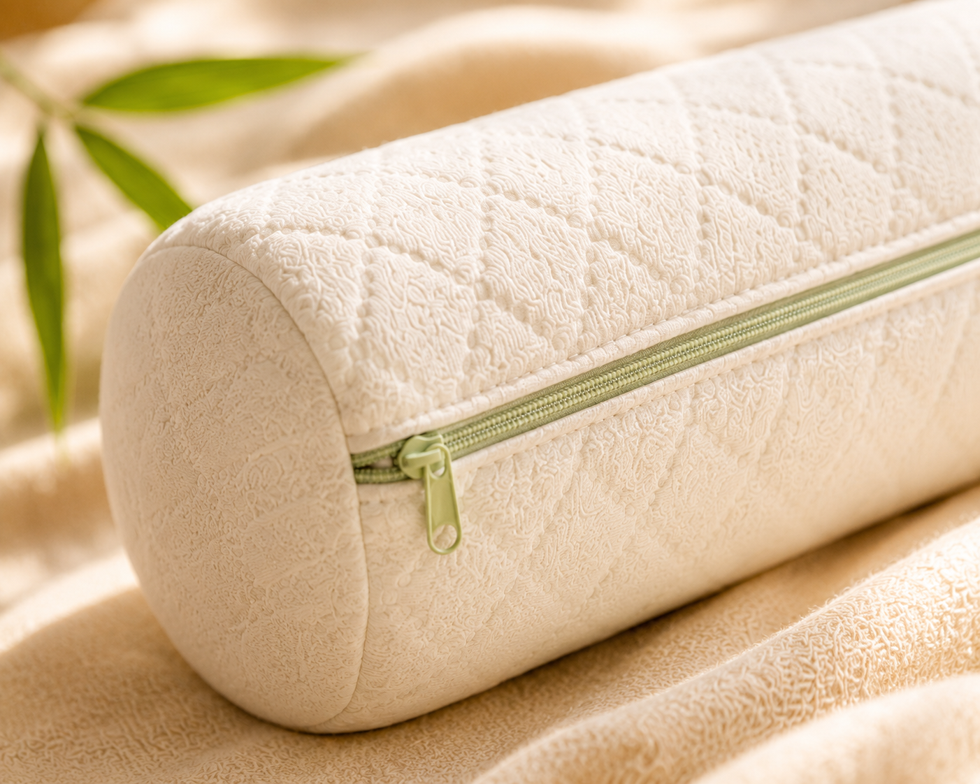 Somniora Cervical Roll Pillow — Ergonomic Neck & Back Support Bolster with Removable Washable Cover