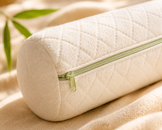 Somniora Cervical Roll Pillow — Ergonomic Neck & Back Support Bolster with Removable Washable Cover