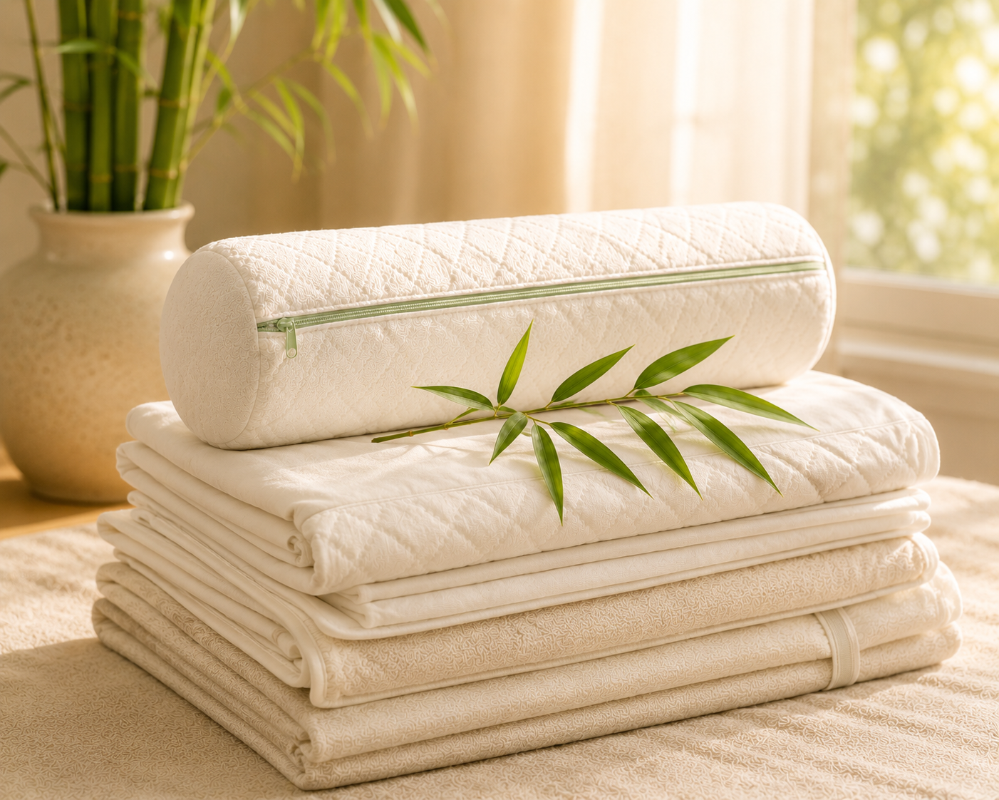 Somniora Cervical Roll Pillow — Ergonomic Neck & Back Support Bolster with Removable Washable Cover