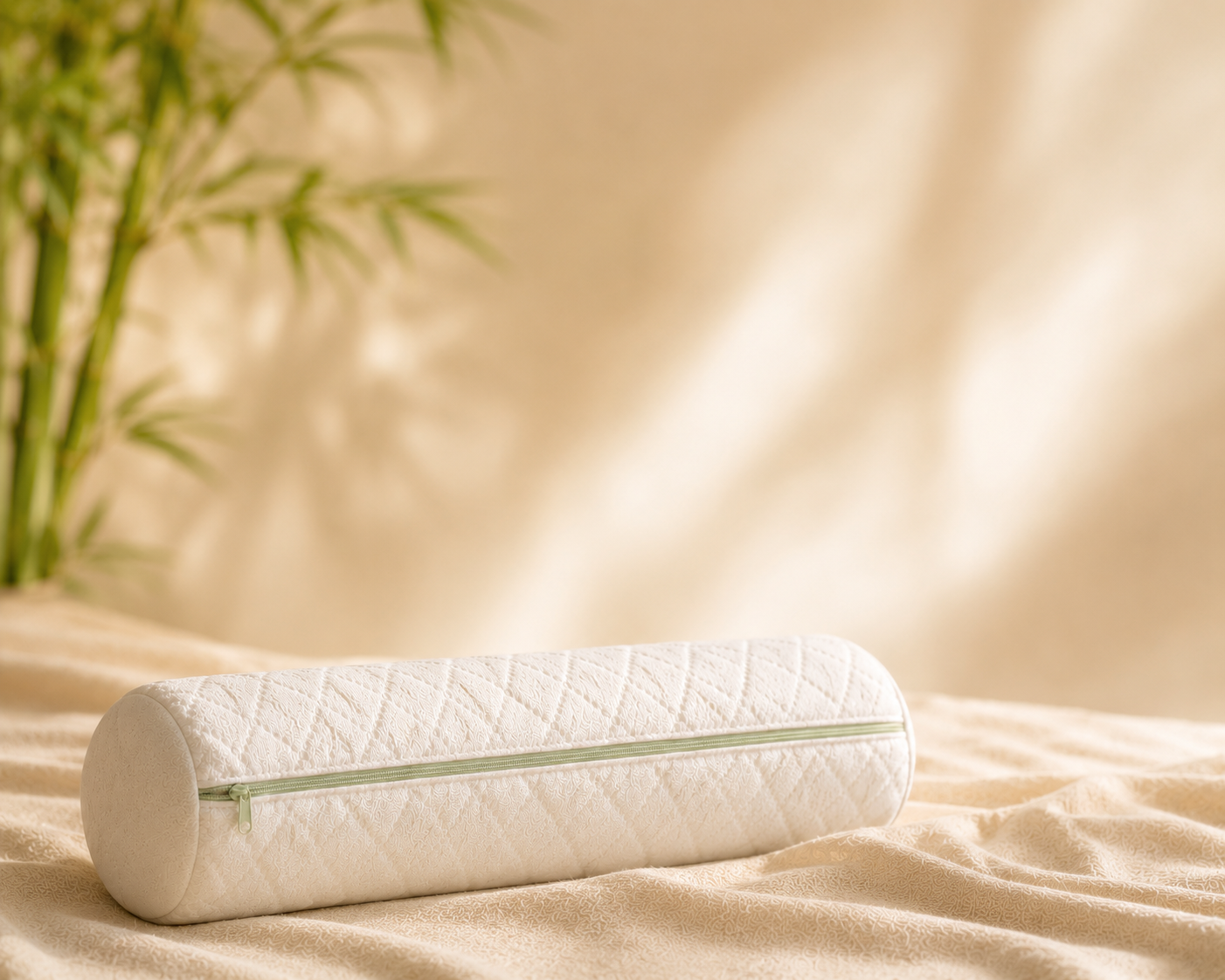 Somniora Cervical Roll Pillow — Ergonomic Neck & Back Support Bolster with Removable Washable Cover