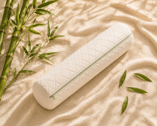 Somniora Cervical Roll Pillow — Ergonomic Neck & Back Support Bolster with Removable Washable Cover