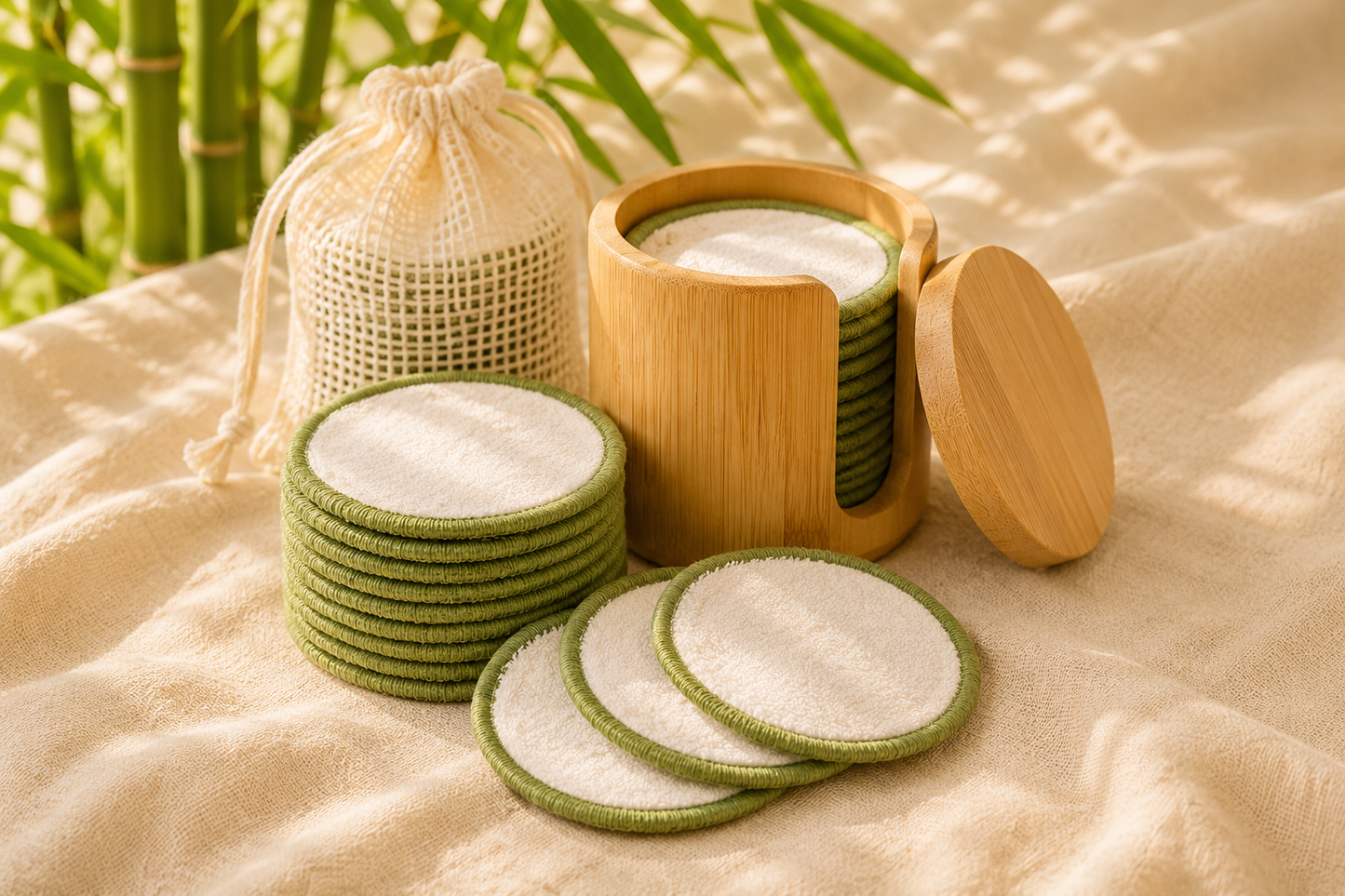 Somniora Bamboo Makeup Remover Pads — Reusable, 16-PackSomniora Bamboo Makeup Remover Pads — Reusable, 16-Pack