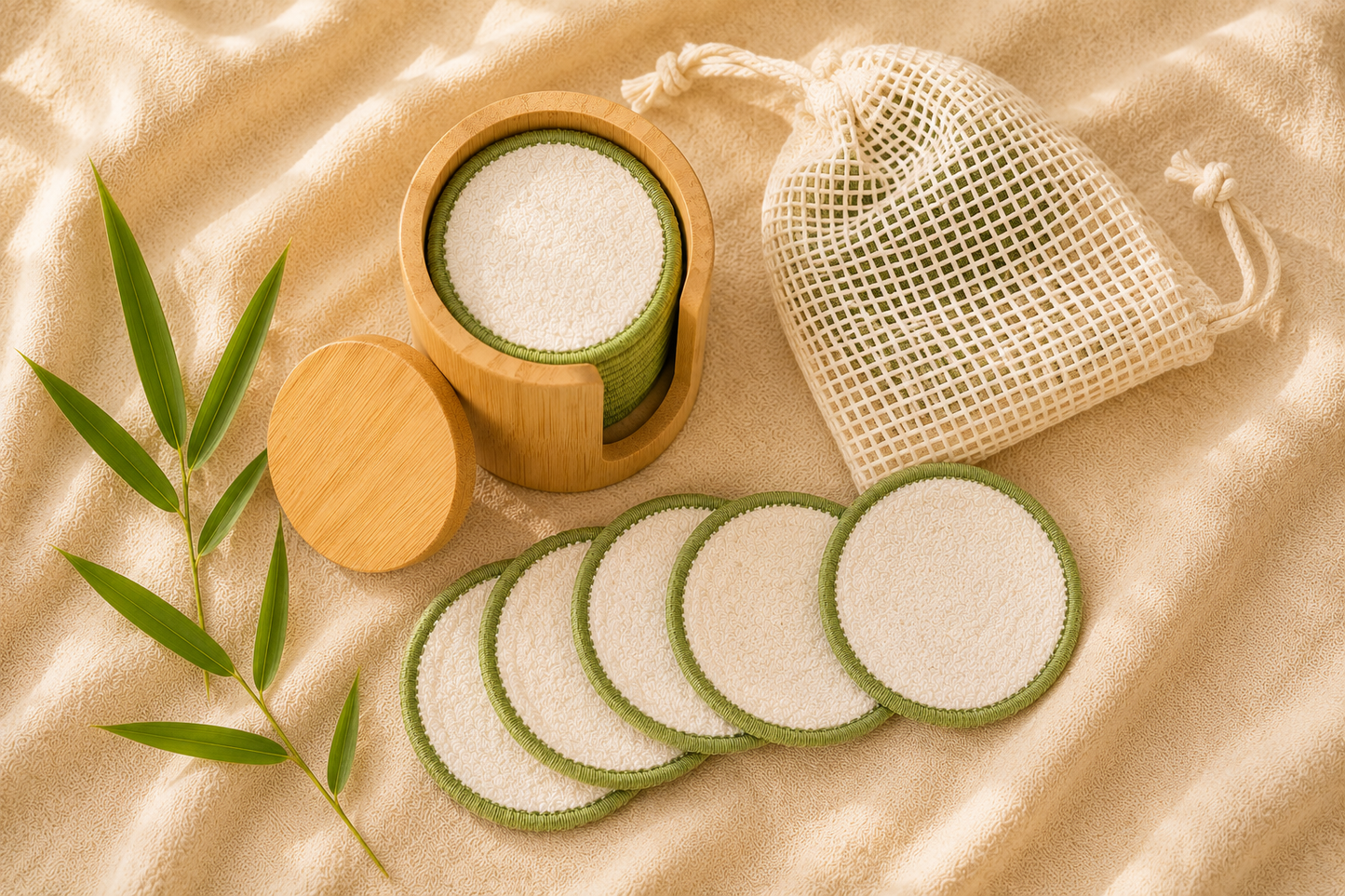 Somniora Bamboo Makeup Remover Pads — Reusable, 16-PackSomniora Bamboo Makeup Remover Pads — Reusable, 16-Pack